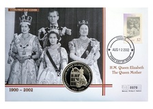 St. Helena 2003 50 pence 'Queen Elizabeth II Coronation' First day cover of Issue, by Mercury, UNC