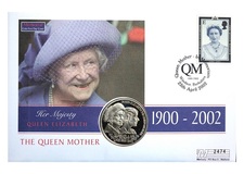 St. Helena, 2002 50 pence 'Celebrate The Life of H.M The Queen Mother'  First Day Cover by Mercury, UNC