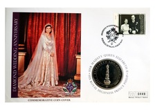 Cook Islands, 2007 H.M. Queen Elizabeth II 'Diamond Wedding Anniversary' Mercury coin cover 449
