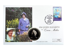 Guernsey, 2002 5 Pounds 'H.M. The Queen Mother' First day cover by Mercury. UNC 76367