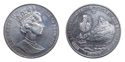Isle of Man 1989 One Crown 'Bicentenary of the Mutiny on the Bounty' "Pitcairn Island" aEF
