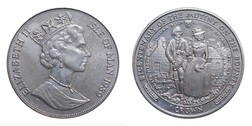 Isle of Man 1989 One Crown 'Bicentenary of the Mutiny on the Bounty, "Captain Bligh and Elizabeth Betham" EF