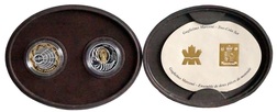 2001 Canada/Britain Guglielmo Marconi - Two-Coin Set Silver Proof, case and certificate, FDC