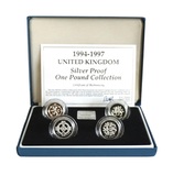 1994-1997 UK Silver Proof One Pound Collection, Certificates FDC