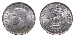 1945 Eng Shilling, EF