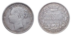 1883 Shilling, aVF