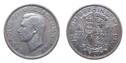 1939 George VI Silver Half crown, GF 78178