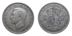 1943 George VI Silver Half crown, Fine 78196