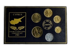 Cyprus, Uncirculated  complete set of New Cent Coins for Cyprus
