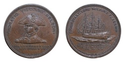 Medal commemorating Vice-Admiral Horatio Nelson (1758-1805) and HMS 'Foudroyant'.