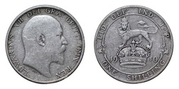 39273 Silver One Shilling 1910, GF