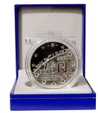 France, 1-1/2 EURO 2005 Silver Proof, '60th Anniversary - End of World War II' Cased & Certificate FDC