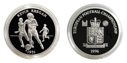 EUROPEAN FOOTBALL CHAMPIONSHIP '96 "KEVIN KEEGAN" Royal Mint Issue Silver Medal, Proof FDC