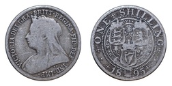 80015 Silver One Shilling 1895, Fine