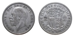 80018 George V Silver 1933 Half crown, GF+