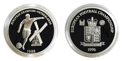 EUROPEAN FOOTBALL CHAMPIONSHIP '96 "Holland - the 1988 European Champions" Royal Mint Issue Silver Medal, Proof FDC