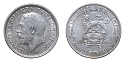 38620 George V Silver 1916 Shilling, GVF