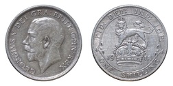 38633 George V Silver 1918 Shilling, VF