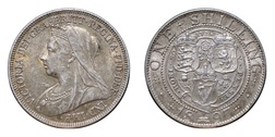 24591 Victoria Silver 1897 Shilling, GVF