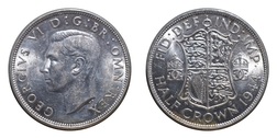 1944 George VI Silver Half crown, Mint lustre, EF 2053