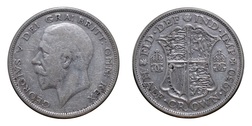 1930 George V Silver Half crown, RGF scarce