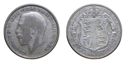 1925 George V Silver Half crown, Fine scarce 15562