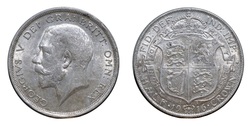 1916 Half crown, Mint lustre, GVF 37055