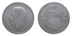 1925 George V Silver Half crown, Fine scarce