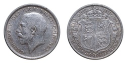 1916 George V Silver Half crown, RGF 72066