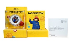 2018 Paddington at the Station 50p : Coloured Silver Proof FDC