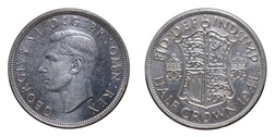 1941 George VI Silver Half crown, GVF Lustrous
