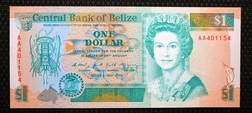Belize 1 Dollar 1990 Pick 30 - Queen Elizabeth II. Crisp Uncirculated