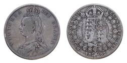 1892 Victoria Silver Half crown, Fine 21564