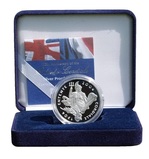 2004 Five Pounds, "PIEDFORT" Silver Proof '100th Anniversary of the Entente Cordiale' Boxed with Certificate FDC