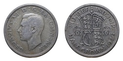 1946 George VI Silver Half crown, FAIR 80087