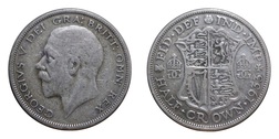 1933 George V Silver Half crown, Fine 80092