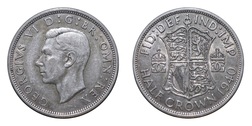 1940 George VI Silver Half crown, VF 80097