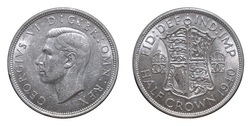 1940 George VI Silver Half crown, GVF with obverse x2 digs in field
