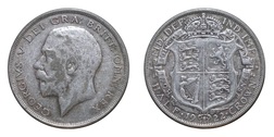 1922 George VI Silver Half Half crown, aVF 23772