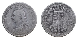 1891 Victoria Silver Half crown, GF 38204