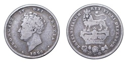 1826 George IV Silver Shilling. Fine