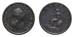 1799 Halfpenny, dark Fine