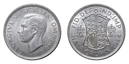 1944 George VI Silver Half crown Full Mint Lustre, aUNC 62033