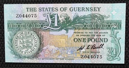 Guernsey (One Pound) ND (1980-89). Replacement note. [Prefix: Z044075] Crisp Uncirculated