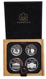 Canada, 1974 (4) coin Set, 1976 Olympic Games Silver Proof Set, Cased with Certificate: C063068, FDC