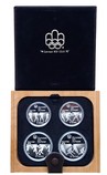 Canada, 1976 (4) coin Set, 1976 Olympic Games Silver Proof Set, Cased with Certificate T025012 FDC