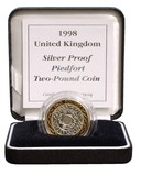 UK, 1998 Silver Proof 'Piedfort' £2 Coin "STANDING ON THE SHOULDERS OF GIANT". Boxed Royal Mint Certificate FDC