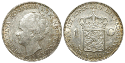 Netherlands, 1940 Silver 1 Gulden, aEF